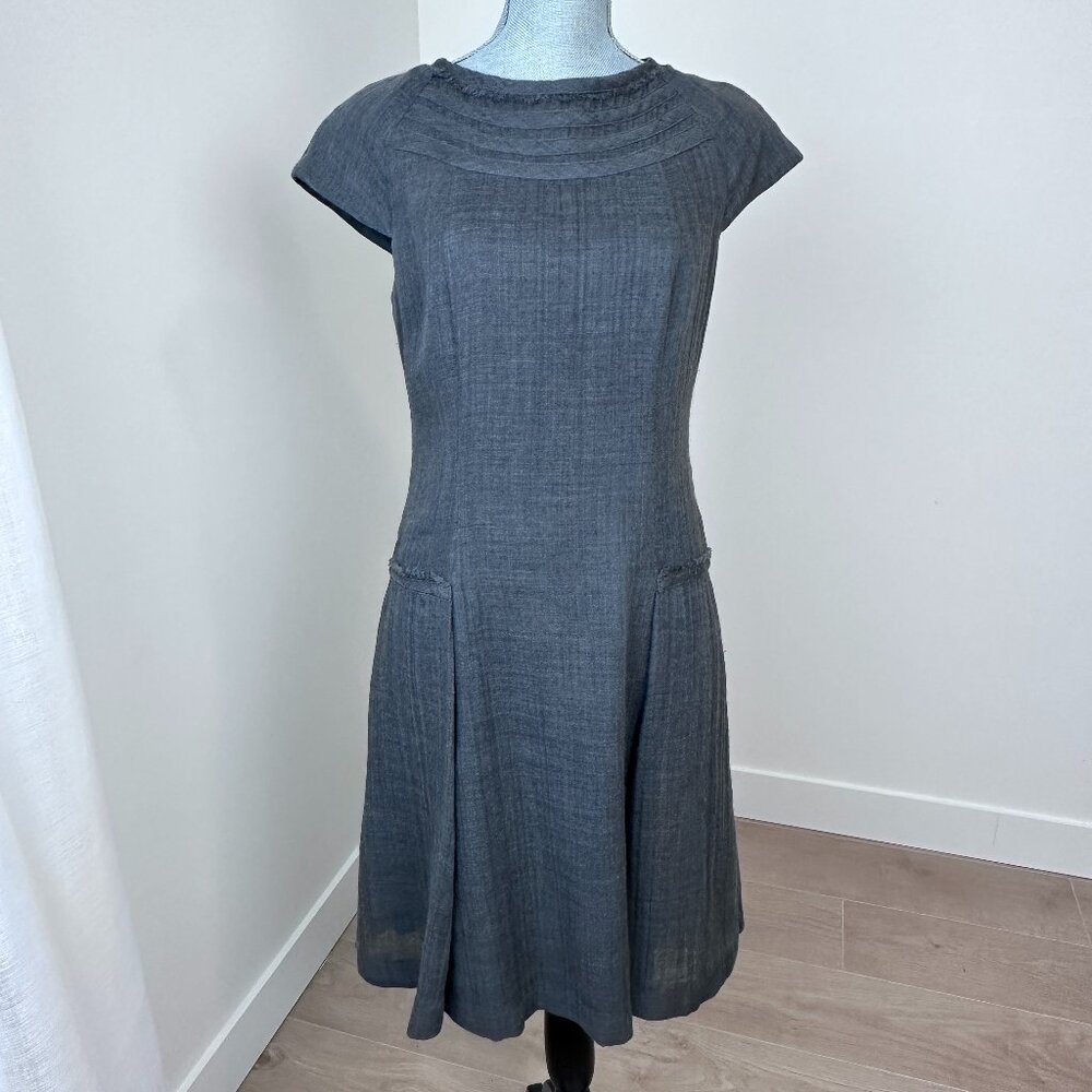 Wednesday Adam’s Dark Academia Wool Fit & Flare Dress sz 8 - Tombstone